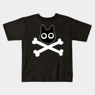 Black Cat Pirate Kids T-Shirt